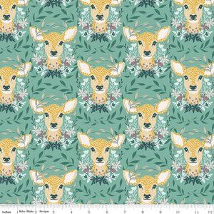 Harmony Oh Deer, Main Seafoam by Melissa Lee